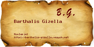 Barthalis Gizella névjegykártya